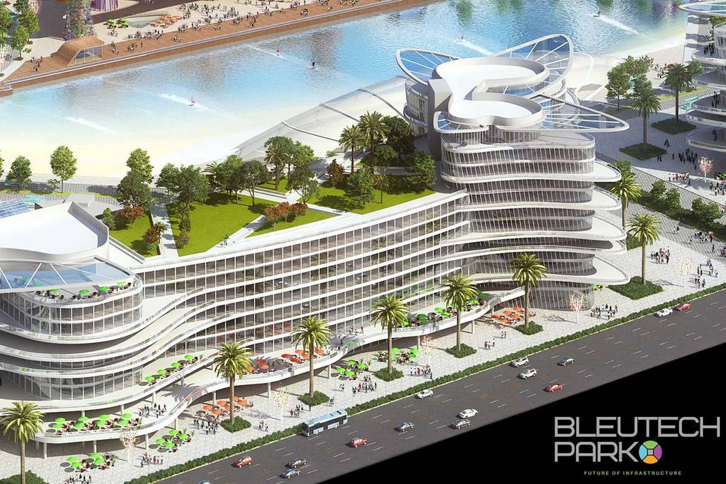 Una representación de Bleutech Park Las Vegas, una "ciudad de infraestructura digital" propues ...