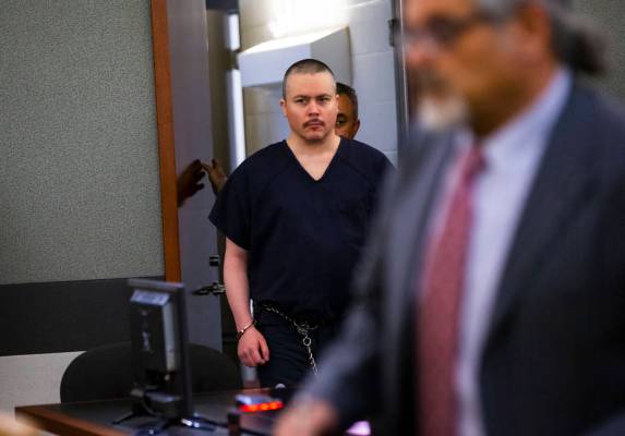 Anthony Wrobel llega a su audiencia en el Centro Regional de Justicia de Las Vegas el jueves, 2 ...