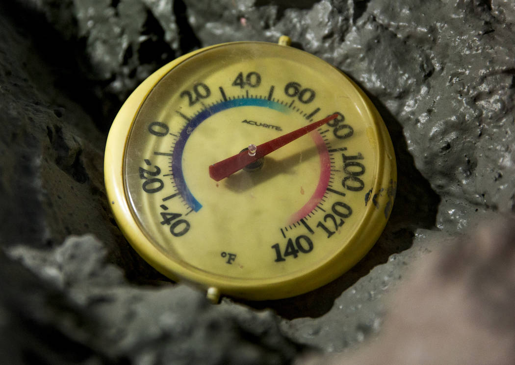 La temperatura en la mina de Richard Roman oscila entre los 70 y 85 grados en el sendero River ...