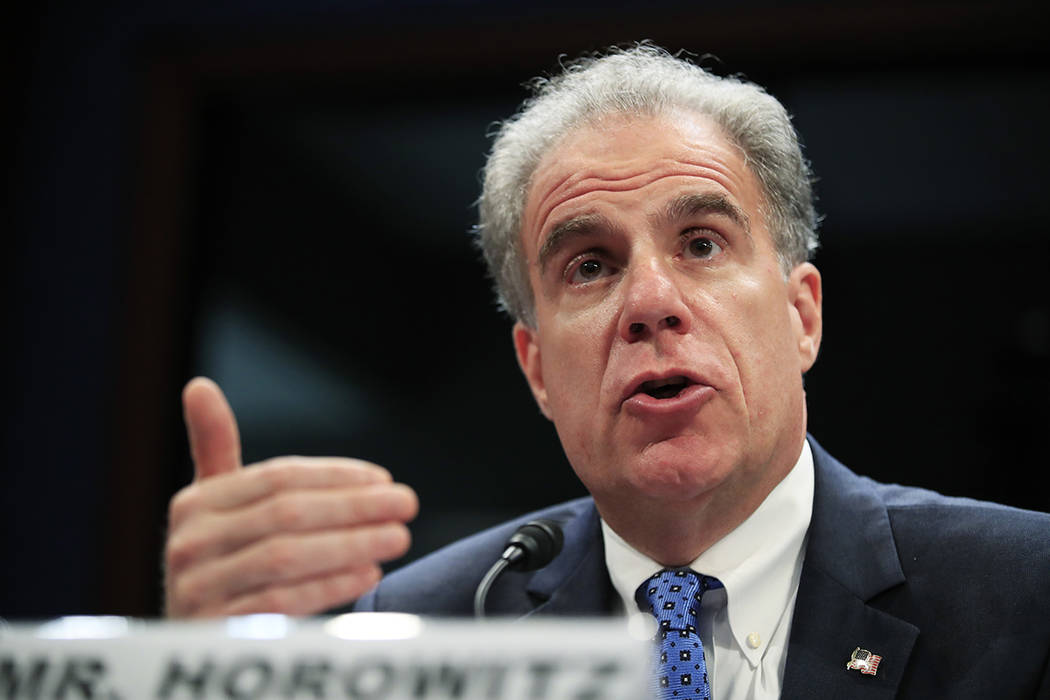 El Inspector General del Departamento de Justicia, Michael Horowitz, testifica ante los comité ...