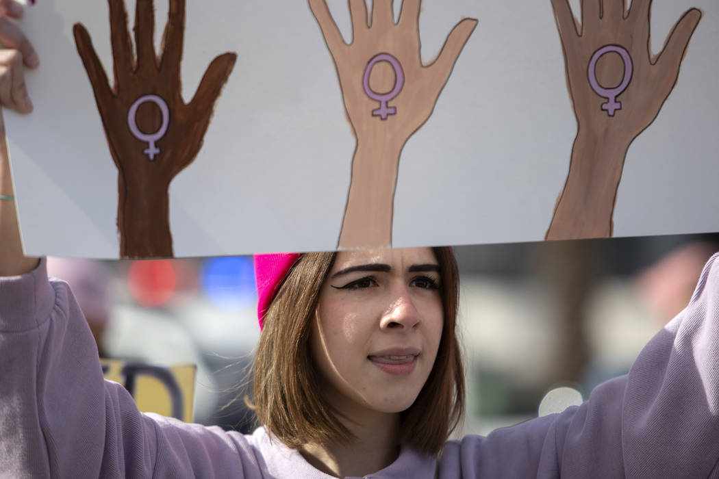Nico Lemus de Las Vegas participa en la Marcha para el Empoderamiento de la Mujer 2020 el sába ...
