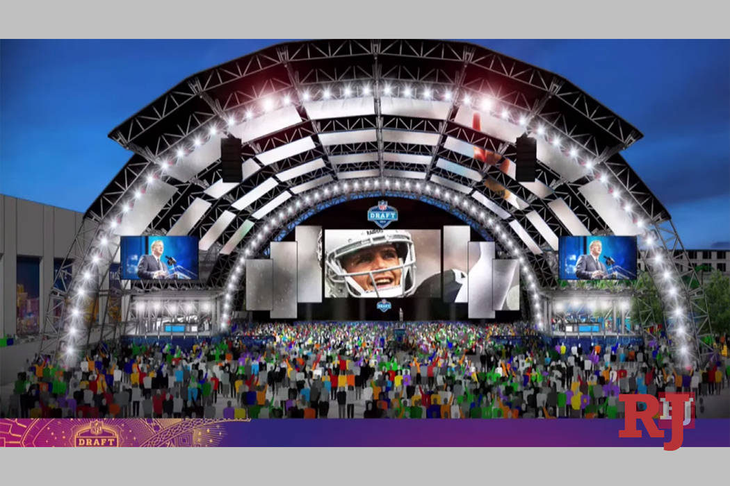 Representación de los planes para el Draft de la NFL 2020 en Las Vegas. (NFL)