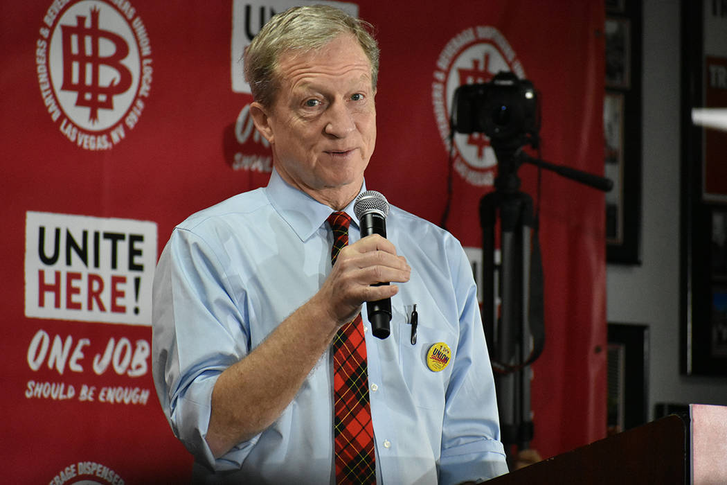 Tom Steyer dijo conocer las necesidades de las familias trabajadoras. Jueves 16 de enero de 202 ...