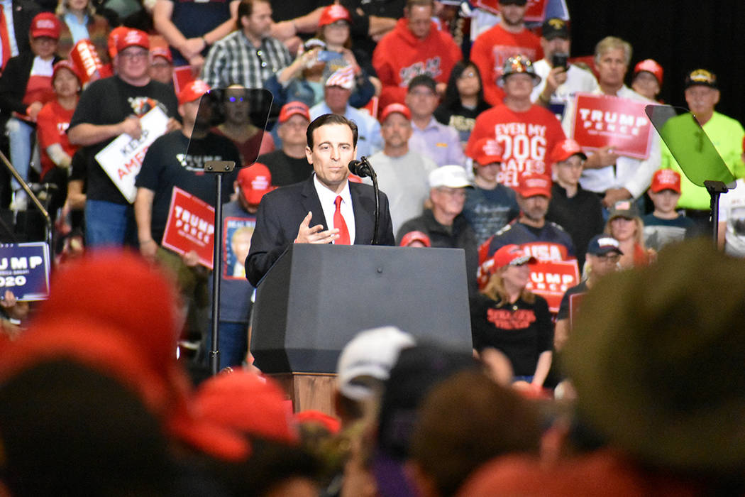 Distintas personalidades locales acudieron en apoyo al presidente Trump. Viernes 21 de febrero ...