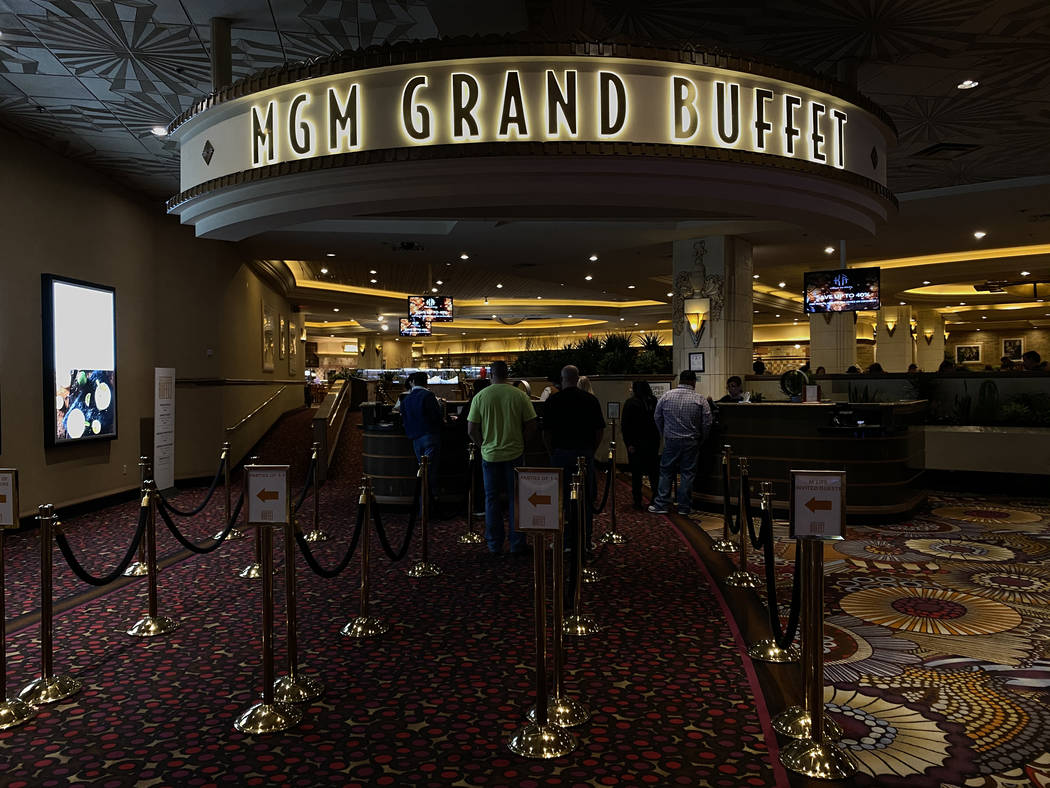 El MGM Grand Buffet el martes, 10 de marzo de 2020. MGM Resorts International cerrará temporal ...