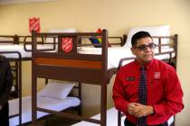 Juan Salinas, director de servicios sociales de Salvation Army del Sur de Nevada, durante la gr ...