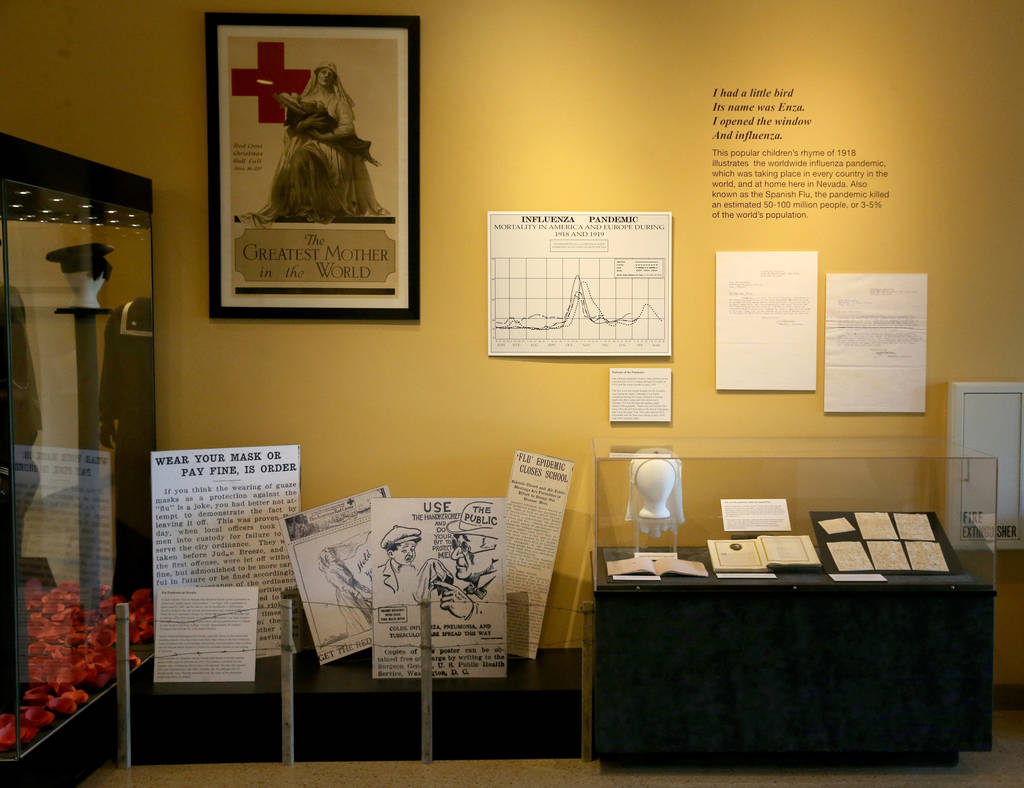 Una sección dedicada a la pandemia mundial de gripe de 1918 de la Primera Guerra Mundial en el ...