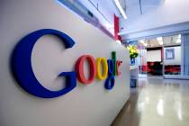 La recepción de las oficinas de Google en Nueva York. (AP Photo/Mark Lennihan, Archivo)