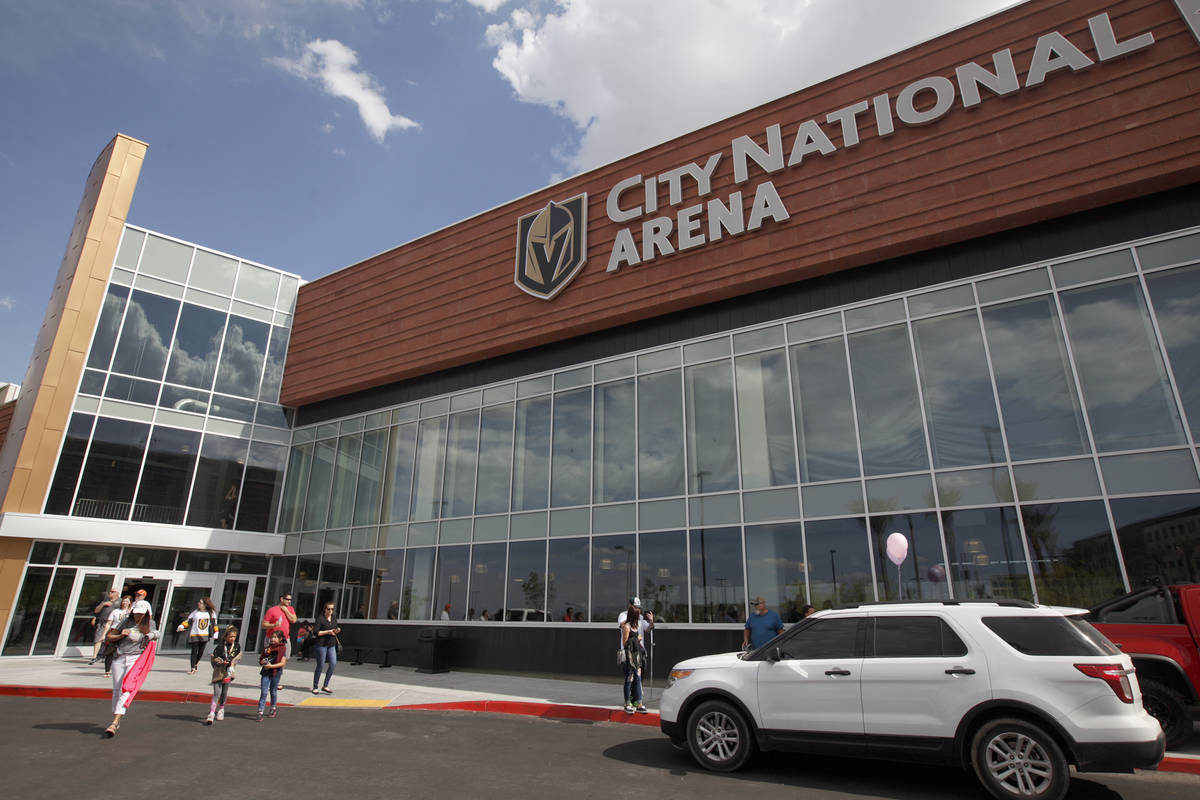 La arena de práctica de los Golden Knights en Summerlin, City National Arena. (Rachel Aston/La ...