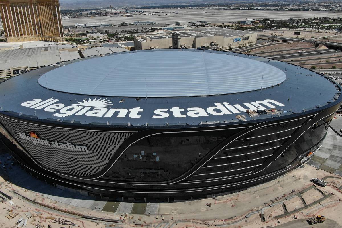 Vista aérea del Allegiant Stadium. (Michael Quine/Las Vegas Review-Journal) @Vegas88s
