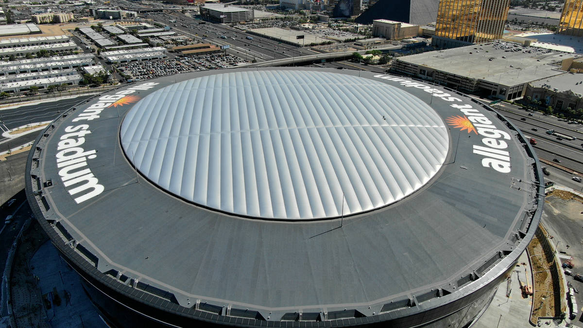 Vista aérea del Estadio Allegiant 8 de julio de 2020. (Michael Quine/Las Vegas Review-Journal) ...