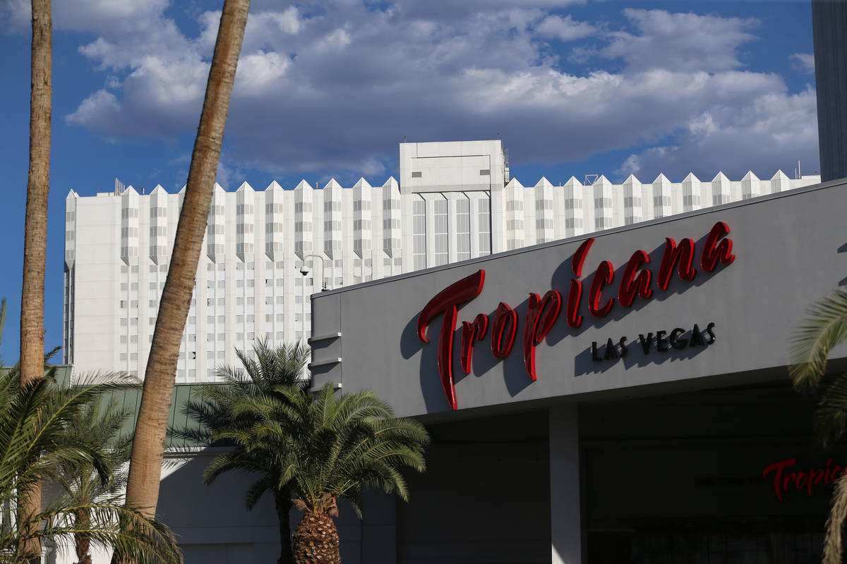 Hotel-casino Tropicana en Las Vegas el lunes, 27 de julio de 2020. (Erik Verduzco / Las Vegas R ...