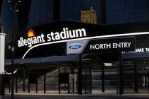 El área de entrada norte del Estadio Allegiant en Las Vegas el jueves, 30 de julio de 2020. El ...