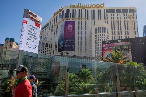 Una vista del Planet Hollywood de Las Vegas el miércoles, 12 de agosto de 2020. (Elizabeth Bru ...
