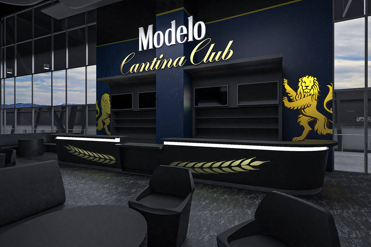 Representación artística de la Modelo Cantina Club de 26 mil pies cuadrados en el Estadio All ...