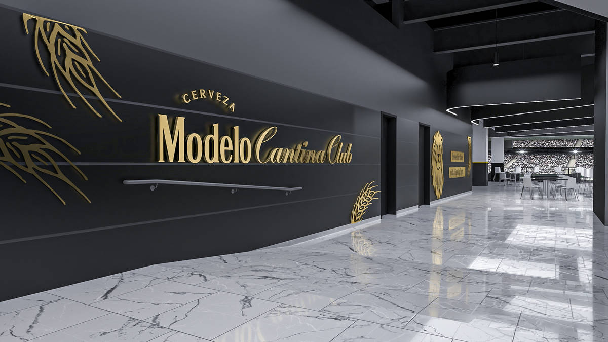 Representación artística de la Modelo Cantina Club de 26 mil pies cuadrados en el Estadio All ...