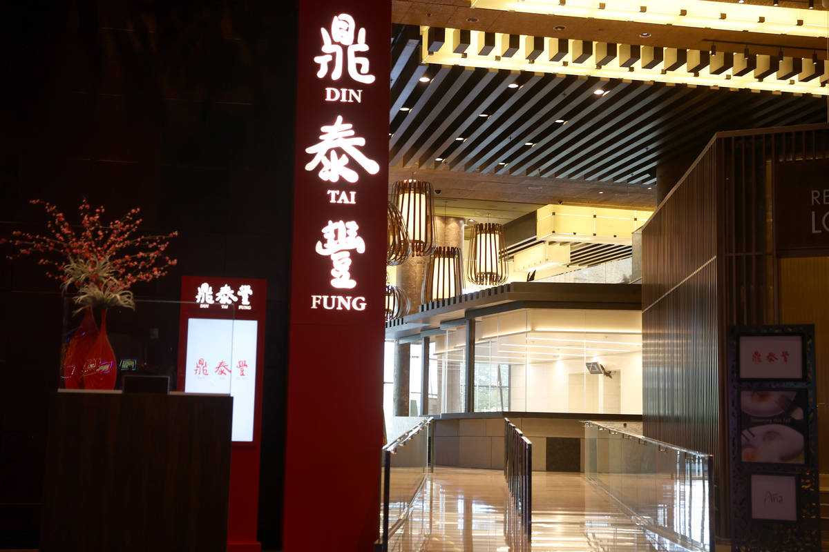 El nuevo restaurante Din Tai Fung del hotel-casino Aria de Las Vegas, martes 8 de septiembre de ...