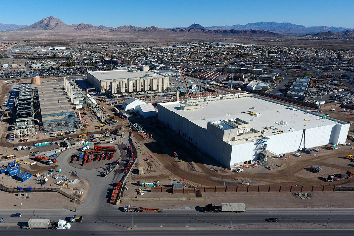 Vista aérea del Centro de Datos de Google en construcción en Henderson, Nevada, el martes 11 ...
