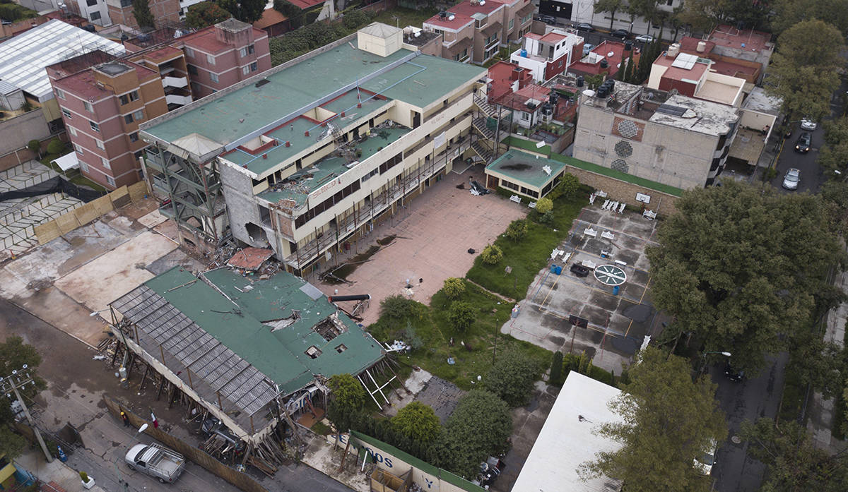 La escuela primaria Enrique Rébsamen se vino abajo en el terremoto de magnitud 7,1 ocurrido el ...