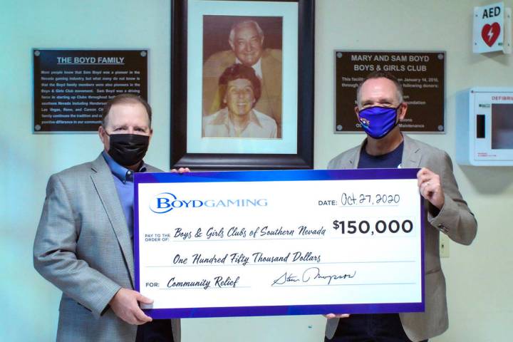 Boyd Gaming Corporation otorgó una donación de $ 150,000 a Boys & Girls Clubs of Southern Nev ...