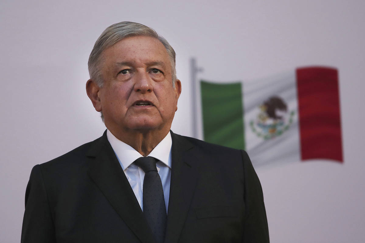 El presidente mexicano, Andrés Manuel López Obrador, durante la conmemoración de su segundo ...