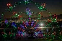Coches a través de Glittering Lights en Las Vegas Motor Speedway el lunes, 30 de noviembre de ...