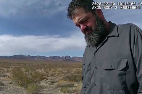 Esta captura de pantalla de un video de la Patrulla de Carreteras de Nevada muestra a Jordan Al ...