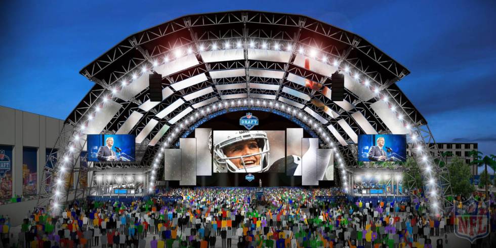 El Draft de la NFL del 2020 fuera del Caesars Forum en Las Vegas. (NFL)