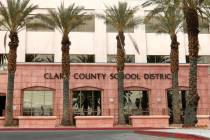El Centro Administrativo del Distrito Escolar del Condado Clark en Las Vegas el sábado, 14 de ...