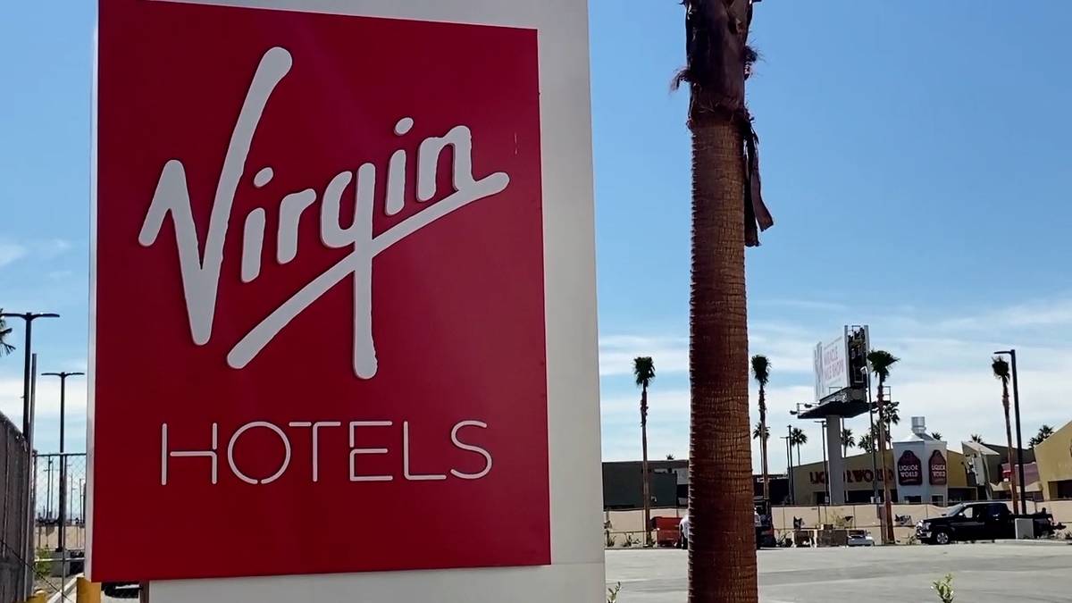 Un vistazo al exterior del Virgin Hotel Las Vegas, cuya apertura está prevista para el 25 de m ...