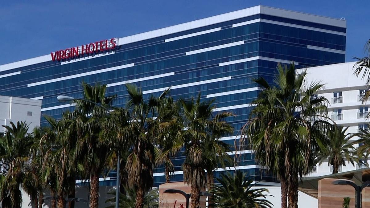 Un vistazo al exterior de Virgin Hotel Las Vegas, cuya apertura está prevista para el 25 de ma ...
