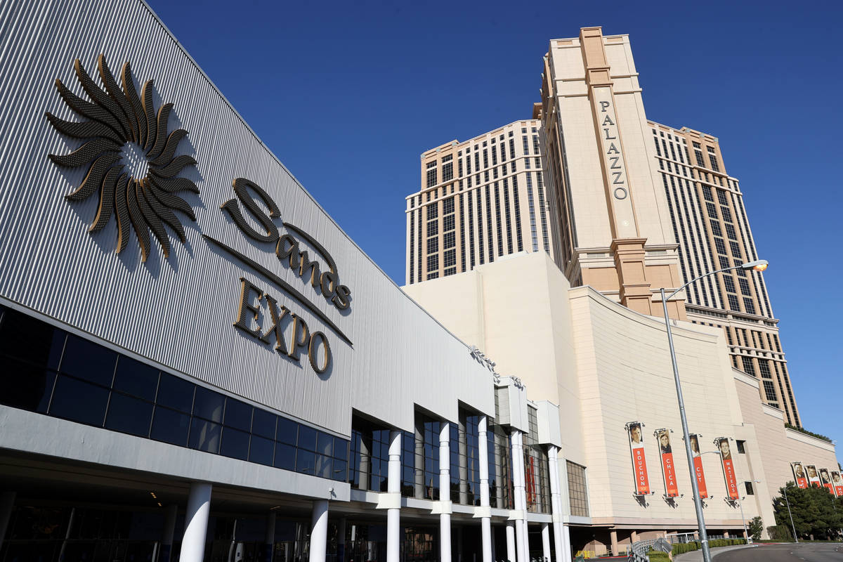 The Palazzo y Sands Expo Center en el Strip de Las Vegas el miércoles, 3 de marzo de 2021. Las ...