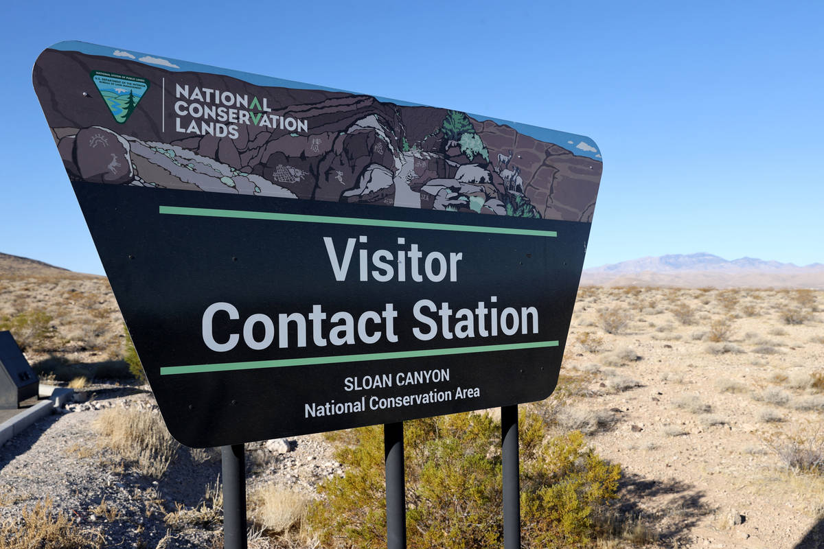 El Visitor Contact Station en el Sloan Canyon National Conservation Area el viernes, 26 de febr ...