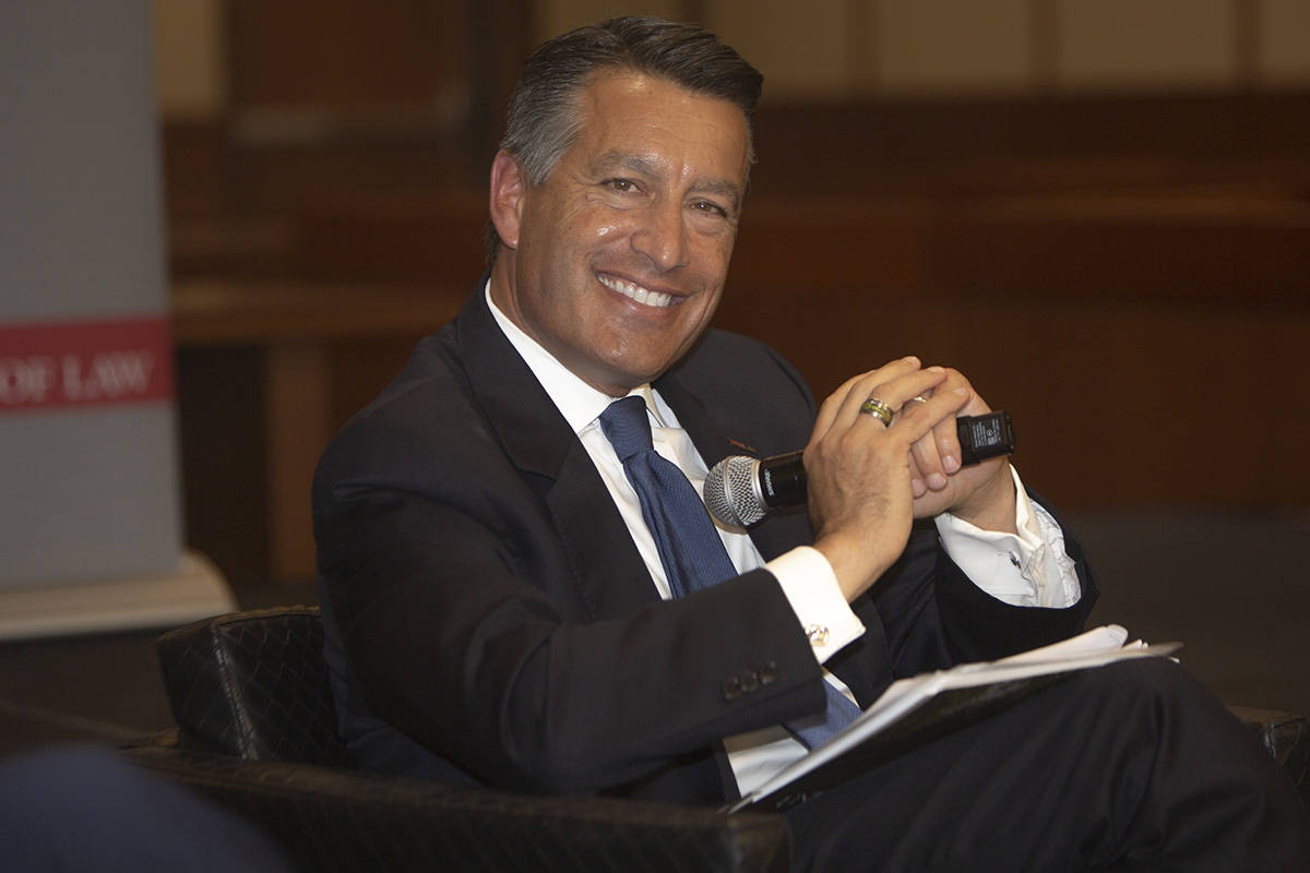 El ex gobernador de Nevada, Brian Sandoval el jueves, 12 de septiembre de 2019, en Las Vegas. ( ...