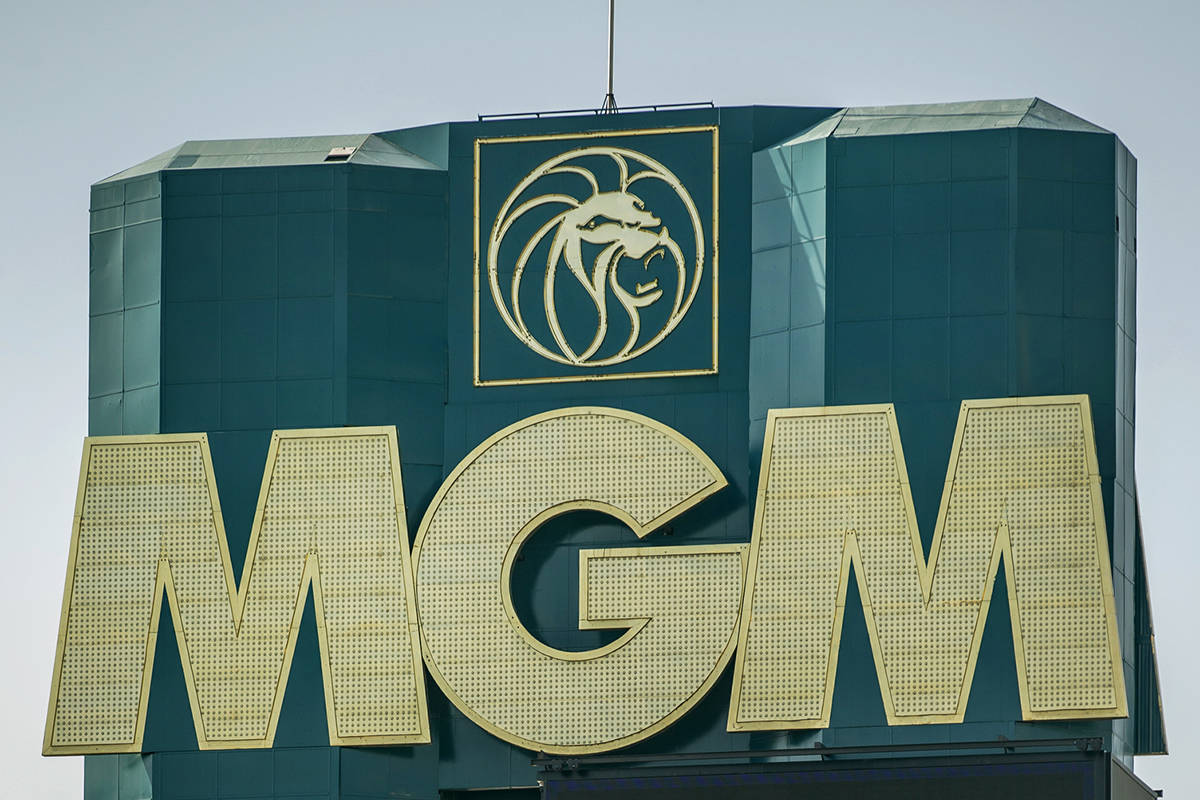 La marquesina del MGM. (L.E. Baskow/Las Vegas Review-Journal) @Left_Eye_Images