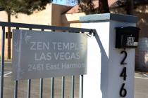 Zen Temple en 2461 E. Harmon Ave. el 29 de marzo de 2019 en Las Vegas. (Bizuayehu Tesfaye/Las V ...