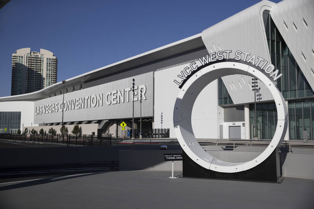 La West Station del Boring Company’s Convention Center Loop durante un tour del Las Vegas Con ...