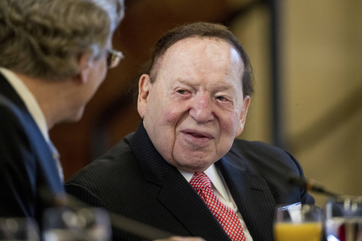 El ex presidente y director de Las Vegas Sands, Sheldon Adelson, el 10 de febrero de 2017 en un ...
