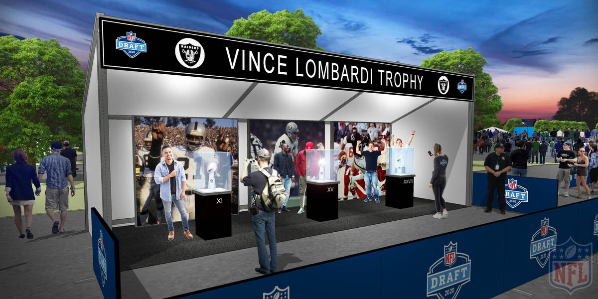 Representación de los planes para el Draft de la NFL de 2020 en Las Vegas. (NFL)