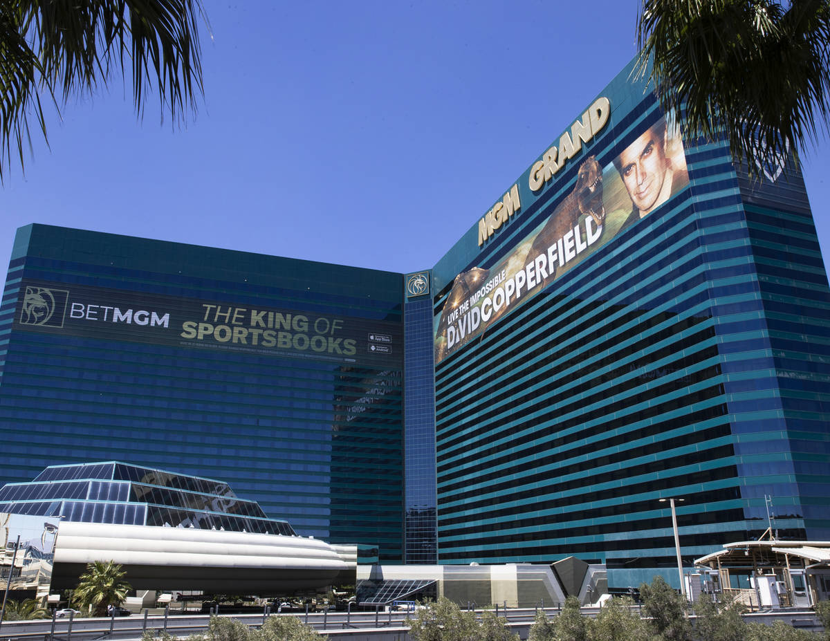 El MGM Grand fotografiado el martes, 27 de abril de 2021, en Las Vegas. (Bizuayehu Tesfaye/Las ...