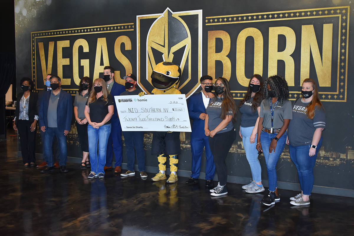 Mediante la asociación “Saves for Charity”, Homie y Vegas Golden Knights Foundation pudier ...