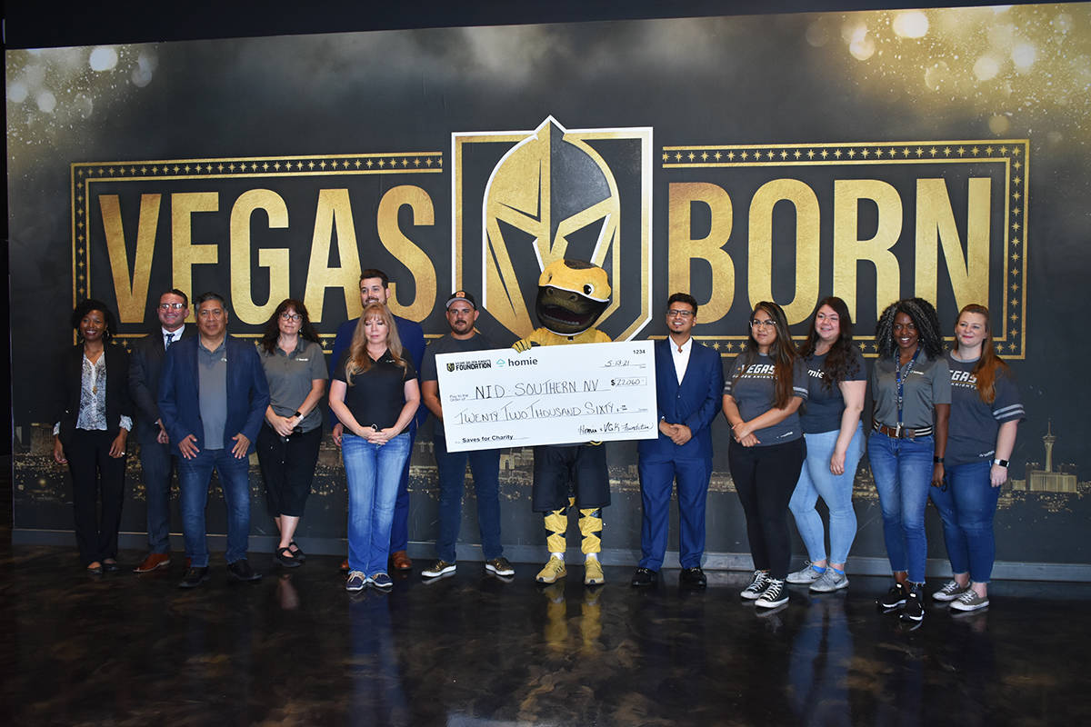 Mediante la asociación “Saves for Charity”, Homie y Vegas Golden Knights Foundation pudier ...