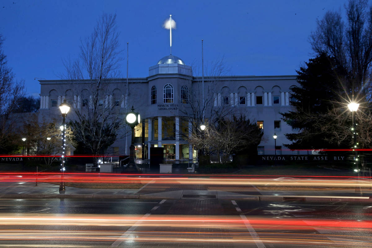 Esta foto de archivo del 2 de febrero de 2019 muestra el Edificio Legislativo en Carson City. ( ...