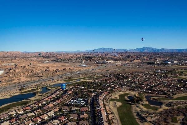 Esta foto del 26 de enero de 2018 muestra una vista aérea de Mesquite. (Las Vegas Review-Journ ...