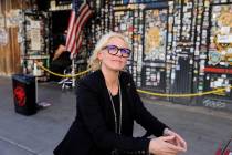 Michelle Dell, owner of Hogs & Heifers Saloon, at her bar on 3rd street in downtown Las Vegas W ...