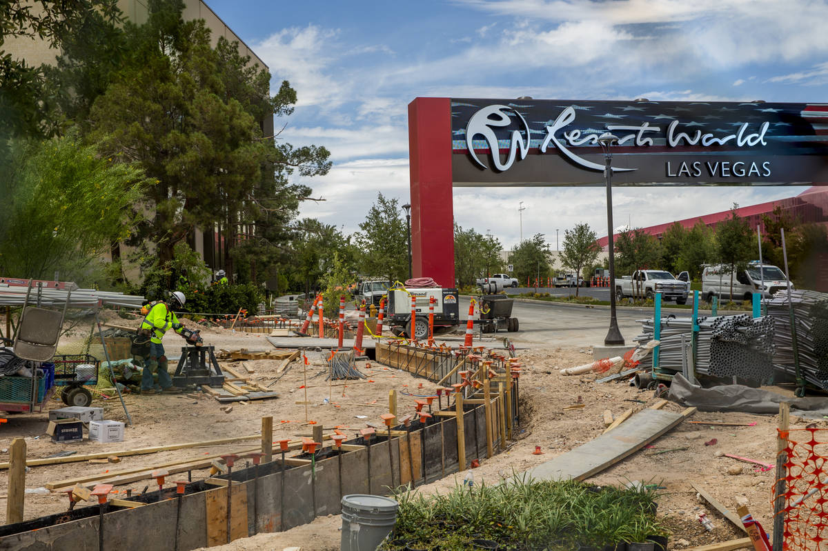 La construcción de Resorts World Las Vegas continúa el miércoles, 9 de junio de 2021 en Las ...