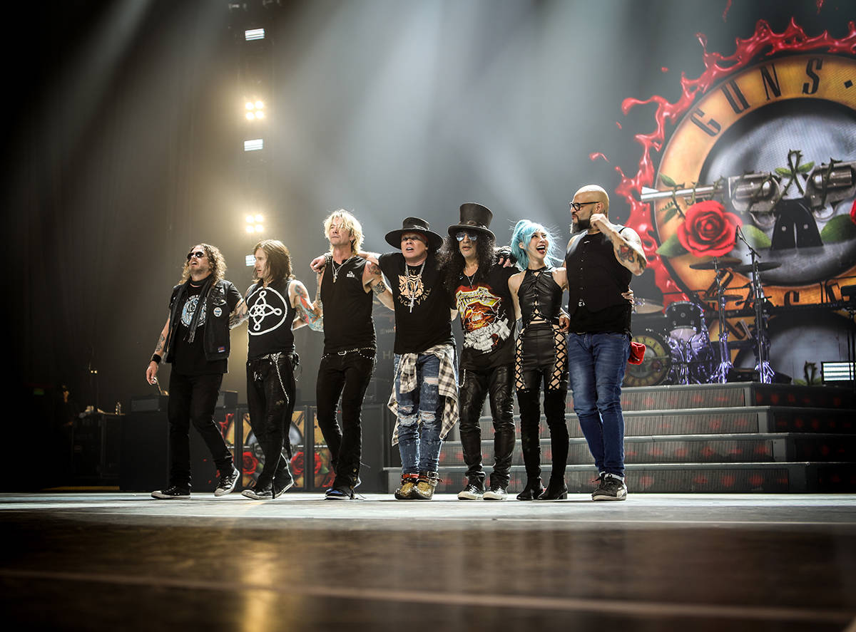 ARCHIVO.- Las icónicas leyendas del rock Guns N’ Roses serán la primera banda de rock en ll ...