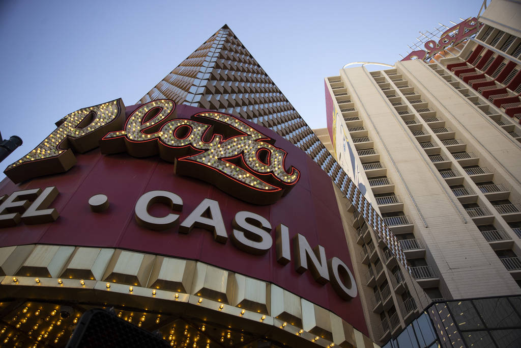 El hotel-casino Plaza en Las Vegas, el jueves 1º de julio de 2021. (Erik Verduzco / Las Vegas ...