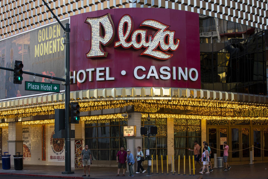 El hotel-casino Plaza en Las Vegas, el jueves 1º de julio de 2021. (Erik Verduzco / Las Vegas ...