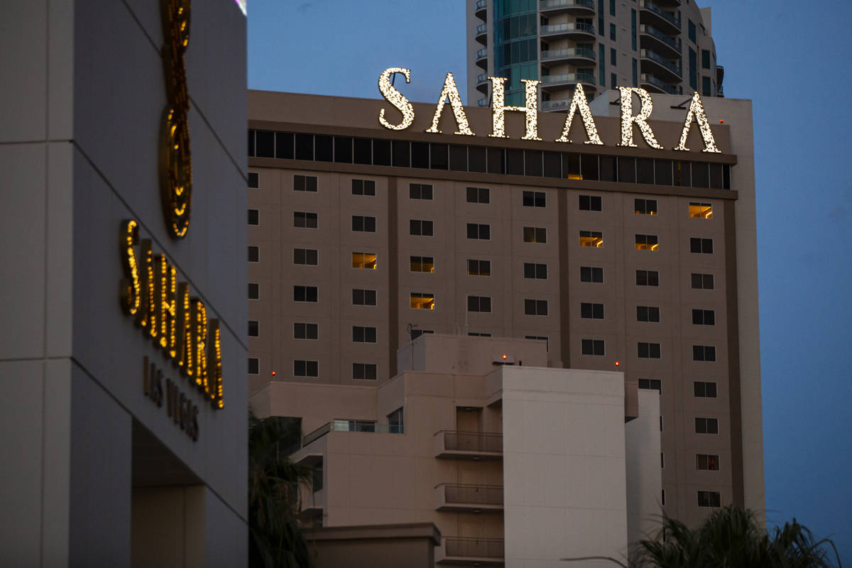 Una vista del Sahara Las Vegas el martes, 21 de julio de 2020. (Chase Stevens/Las Vegas Review- ...